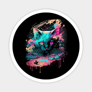 Colorful Cat Melting Magnet